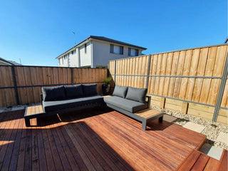 SYD FLOORSTOCK SALE- Aspen 5 Seater Outdoor Teak Platform Lounge Setting_4