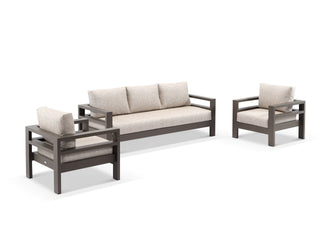 Aspen Sofa Set | Outdoor Lounge Setting in Bronze / Tundra Rye / 5 Seater / Without Coffee Table