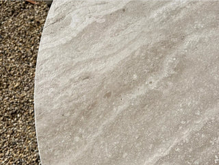 Aspen Outdoor Coffee Table Set in White / Travertino 1