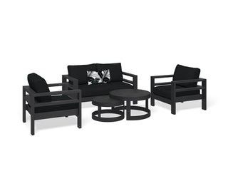Aspen Sofa Set | Outdoor Lounge Setting in Charcoal / Sooty / 4 Seater / Aspen Coffee Table Set_2