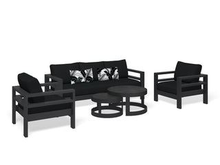 Aspen Sofa Set | Outdoor Lounge Setting in Charcoal / Sooty / 5 Seater / Aspen Coffee Table Set_15