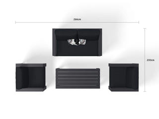 Aspen Sofa Set | Outdoor Lounge Setting in Charcoal / Sooty / 4 Seater / Adele Coffee Table_11