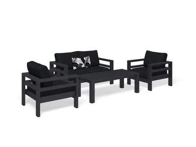Aspen Sofa Set | Outdoor Lounge Setting in Charcoal / Sooty / 4 Seater / Adele Coffee Table_1