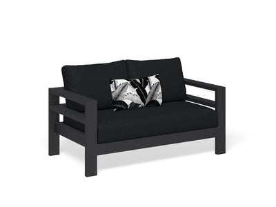 Aspen Outdoor Lounge in Charcoal / Sooty / 2 Seater