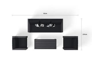 Aspen Sofa Set | Outdoor Lounge Setting in Charcoal / Sooty / 5 Seater / Adele Coffee Table_11