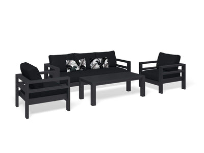 Aspen Sofa Set | Outdoor Lounge Setting in Charcoal / Sooty / 5 Seater / Adele Coffee Table_1