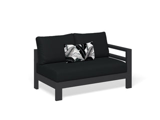 Aspen Single Arm Outdoor Modular Lounge in Charcoal / Sooty / Left