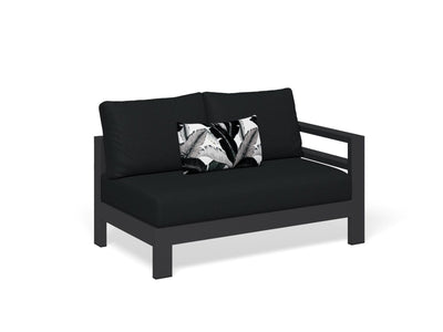 Aspen Single Arm Outdoor Modular Lounge in Charcoal / Sooty / Left