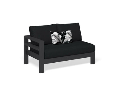 Aspen Single Arm Outdoor Modular Lounge in Charcoal / Sooty / Right