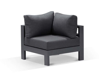 Aspen Teak Platform | Outdoor Lounge Setting in Charcoal / Sooty / Dark Grey / 6 Seater 2LH-3RH-CNR / Aspen Coffee Table Set_16