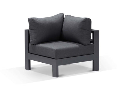 Aspen Teak Platform | Outdoor Lounge Setting in Charcoal / Sooty / Dark Grey / 6 Seater 2LH-3RH-CNR / Aspen Coffee Table Set_16