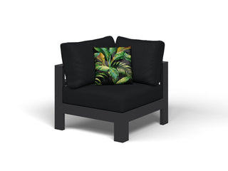 Aspen Corner Modular Outdoor Lounge in Charcoal / Sooty