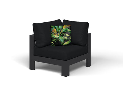 Aspen Corner Modular Outdoor Lounge in Charcoal / Sooty