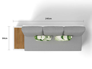Aspen Teak Platform | Outdoor Lounge Setting in White / Light Grey / Grey Chine / 6 Seater 2LH-3RH-CNR / Aspen Coffee Table Set_15