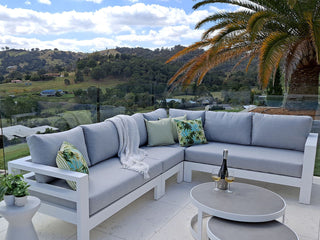 Aspen Modular | Outdoor Lounge Setting in White / Grey Chine / 6 Seater / Aspen Coffee Table Set_3