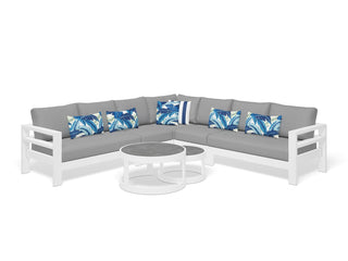 Aspen Modular | Outdoor Lounge Setting in White / Grey Chine / 7 Seater / Aspen Coffee Table Set_1