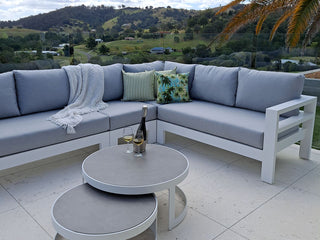 Aspen Modular | Outdoor Lounge Setting in White / Grey Chine / 6 Seater / Aspen Coffee Table Set_4