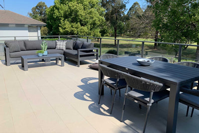 Aspen Modular | Outdoor Lounge Setting in Charcoal / Sooty / 6 Seater / Adele 140x63cm_11