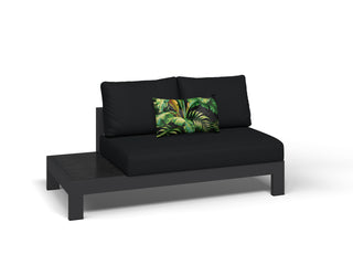 Aspen Ceramic Platform Outdoor Lounge in Charcoal / Sooty / 2 Seater / Right