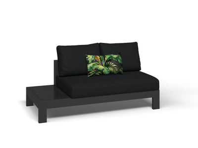 Aspen Ceramic Platform Outdoor Lounge in Charcoal / Sooty / 2 Seater / Right