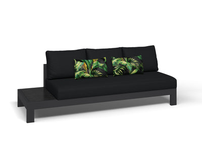 Aspen Ceramic Platform Outdoor Lounge in Charcoal / Sooty / 3 Seater / Right