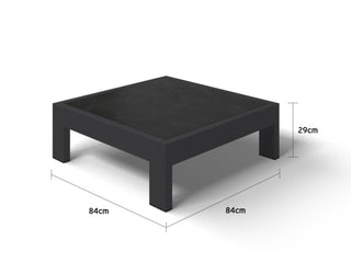 Aspen Platform Corner Table in Charcoal / Dark Grey 1