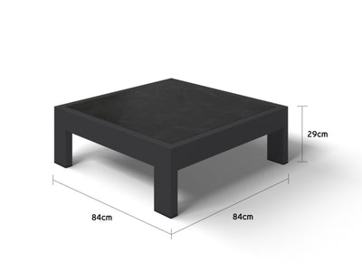 Aspen Platform Corner Table in Charcoal / Dark Grey 1