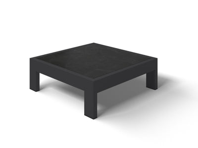 Aspen Platform Corner Table in Charcoal / Dark Grey