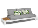 White / Grey Chine / 3 Seater / Right