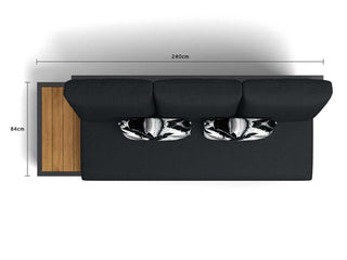Aspen Teak Platform | Outdoor Lounge Setting in Charcoal / Sooty / Dark Grey / 5 Seater 2LH-3RH / Aspen Coffee Table Set_14