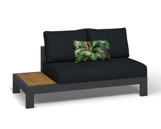 Aspen Teak Platform | Outdoor Lounge Setting in Charcoal / Sooty / Dark Grey / 4 Seater 2LH-2RH / Aspen Coffee Table Set_2