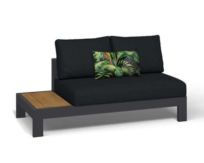 Aspen Teak Platform | Outdoor Lounge Setting in Charcoal / Sooty / Dark Grey / 4 Seater 2LH-2RH / Aspen Coffee Table Set_2