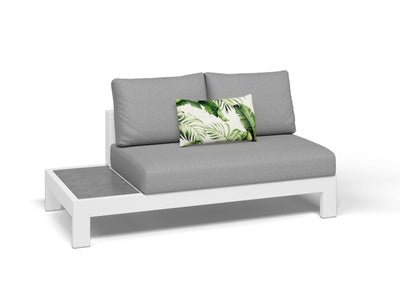 Aspen Ceramic Platform | Outdoor Lounge Setting in White / Light Grey / Grey Chine / 4 Seater 2LH-2RH / Aspen Corner Table_3