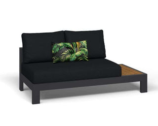 Aspen Teak Platform | Outdoor Lounge Setting in Charcoal / Sooty / Dark Grey / 5 Seater 2LH-3RH / Aspen Coffee Table Set_4
