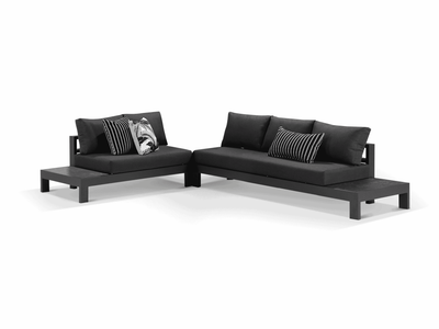 Aspen Ceramic Platform in Charcoal / Sooty / Dark Grey / 5 Seater 2RH-3LH / Without Coffee Table_1