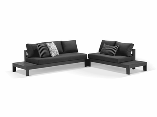 Aspen Ceramic Platform in Charcoal / Sooty / Dark Grey / 5 Seater 2LH-3RH / Without Coffee Table_1