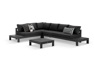 Aspen Ceramic Platform in Charcoal / Sooty / Dark Grey / 6 Seater 2RH-3LH-CNR / Aspen Corner Table_1