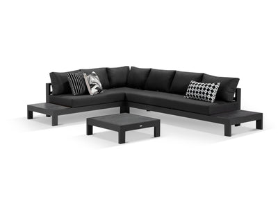 Aspen Ceramic Platform in Charcoal / Sooty / Dark Grey / 6 Seater 2RH-3LH-CNR / Aspen Corner Table_1