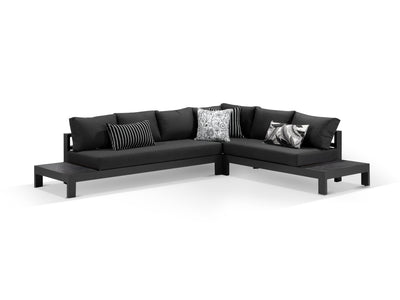 Aspen Ceramic Platform in Charcoal / Sooty / Dark Grey / 6 Seater 2LH-3RH-CNR / Without Coffee Table_1