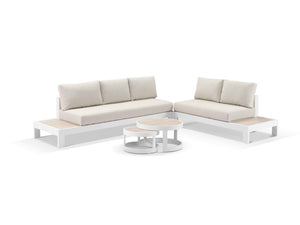 Aspen Ceramic Platform in White / Travertino / Beech / 5 Seater 2LH-3RH / Aspen Corner Table_1