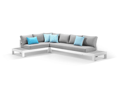 Aspen Ceramic Platform in White / Light Grey / Grey Chine / 6 Seater 2RH-3LH-CNR / Without Coffee Table_1