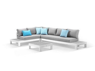 Aspen Ceramic Platform in White / Light Grey / Grey Chine / 6 Seater 2RH-3LH-CNR / Aspen Corner Table_1