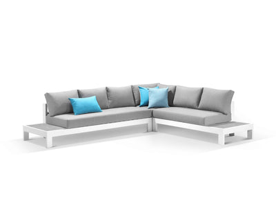 Aspen Ceramic Platform in White / Light Grey / Grey Chine / 6 Seater 2LH-3RH-CNR / Without Coffee Table_1