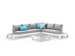 Aspen Ceramic Platform in White / Light Grey / Grey Chine / 6 Seater 2LH-3RH-CNR / Aspen Corner Table_1