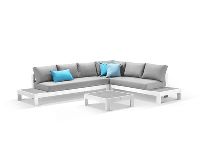 Aspen Ceramic Platform in White / Light Grey / Grey Chine / 6 Seater 2LH-3RH-CNR / Aspen Corner Table_1