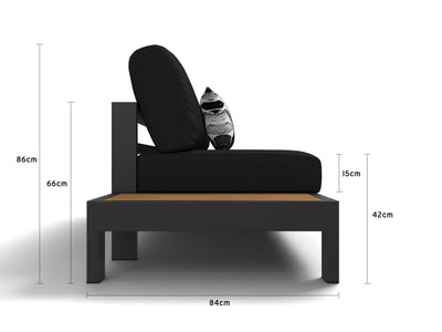 Aspen Teak Platform | Outdoor Lounge Setting in Charcoal / Sooty / Dark Grey / 4 Seater 2LH-2RH / Aspen Corner Table_10