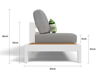 Aspen Teak Platform | Outdoor Lounge Setting in White / Light Grey / Grey Chine / 4 Seater 2LH-2RH / Aspen Coffee Table Set_7