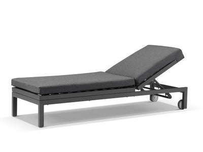 Aspen Outdoor Sunlounge in Charcoal / Sooty