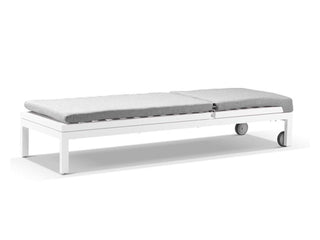 Aspen Outdoor Sunlounge in White / Grey Chine 1