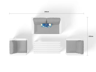 Aspen Sofa Set | Outdoor Lounge Setting in White / Grey Chine / 4 Seater / Adele Coffee Table_11